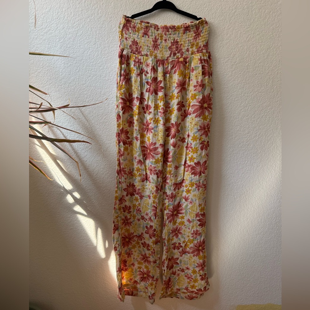 Billabong Floral Print Wide Leg Pants